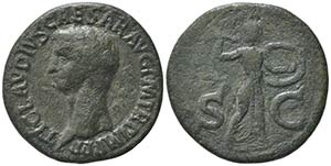 Claudius (41-54). Æ As (29mm, 10.86g). ... 