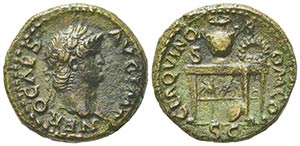 Nero (54-68). Æ Semis (17mm, 4.07g). Rome, ... 