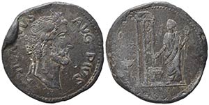 Antoninus Pius (138-161). Lead coin (40mm, ... 