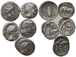 Italy, lot of 5 Greek AR fractions, to be ... 