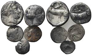 Lot of 5 Greek AR coins, to be catalog. Lot ... 