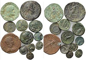 Lot of 12 Greek and Roman Æ coins, to be ... 