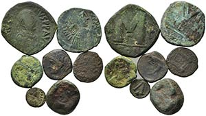 Lot of 7 Greek and Byzantine Æ coins, to be ... 