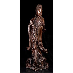 A LARGE WOOD GUANYIN China, 20th centuryThe ... 
