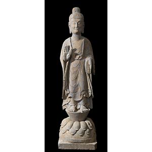 GRANDE BUDDHA IN PIETRA Cina, XX secolo135 ... 