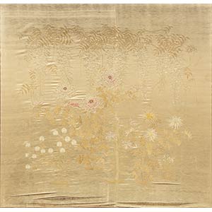 A LARGE EMBROIDERED SILK PANEL Japan, Meiji ... 