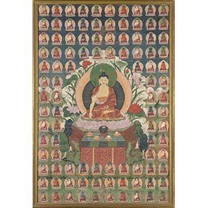 THANGKA Tibet, XIX-XX secolo69 x 47 cm (con ... 