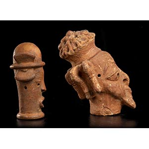 TWO POTTERY HEADS Africa, Nok ... 