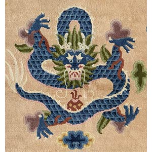 A POLYCHROME DRAGON CARPET ... 