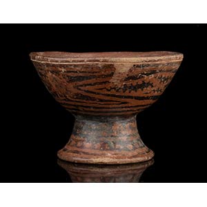 A PAINTED POTTERY STEM BOWL Colombia, Narino ... 