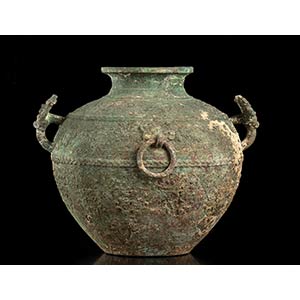 A BRONZE JAR China, Zhou dynasty style30 x ... 
