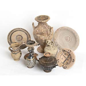 Group of eleven Greek potteries; ... 