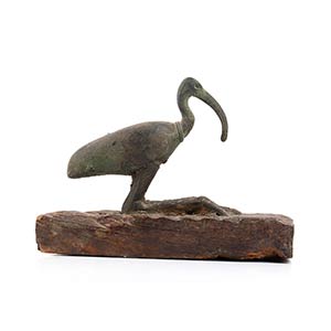 Egyptian bronze Ibis Statuette, ... 