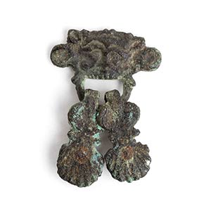 Greek bronze handle of a Cista; ca. 3rd ... 