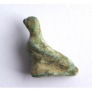 Miniature Roman bronze Dove statuette; 1st - ... 