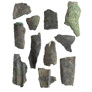 Group of bronze fragments belonging to Roman ... 