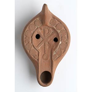 Byzantine Oil Lamp with Chi-Rho; 6th ... 