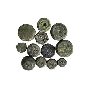 Group of 12 Byzantine bronze Commercial ... 
