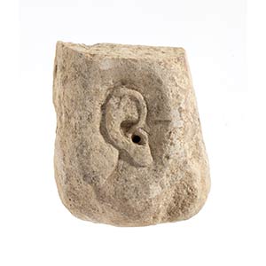 Egyptian terracotta Votive Ear, Ptolemaic to ... 