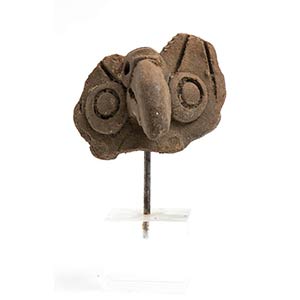 Pre-Columbian terracotta Toucan Head, ... 
