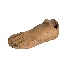 Etruscan terracotta Votive part of a Foot; ... 