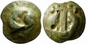 Umbria, Tuder, c. 220-200 BC. Cast Æ Semis ... 