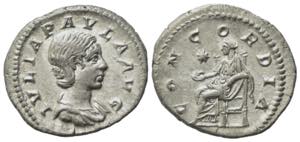 Julia Paula (Augusta, 219-220). AR Denarius ... 