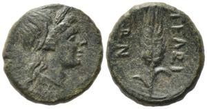 Sicily, Gela, c. 208-200 BC. Æ (18mm, ... 