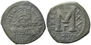 Justinian I (527-565). Æ 40 Nummi (35.5mm, ... 