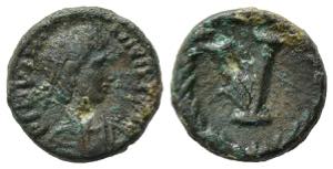 Justinian I (527-565). Æ 5 Nummi (13mm, ... 