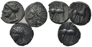 Carthage, lot of 3 Æ coins, to be catalog. ... 