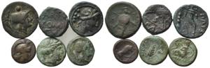 Lot of 6 Greek Æ coins, to be catalog. Lot ... 