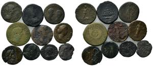 Lot of 10 Roman Provincial and Roman ... 