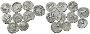 Lot of 10 Roman Republican AR coins, to be ... 