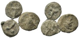 Lot of 3 Roman PB Tesserae, c. 1st century ... 