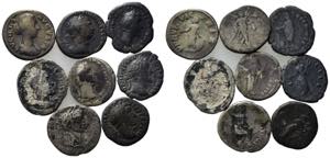 Lot of 8 Roman Imperial AR Denarii, to be ... 