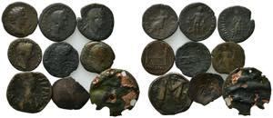 Lot of 9 Roman and Byzantine Æ coins, to be ... 