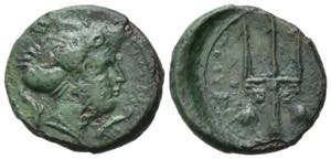 Sicily, Messana, c. 411-408 BC. Æ (16.5mm, ... 