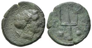 Sicily, Messana, c. 411-408 BC. Æ (17mm, ... 