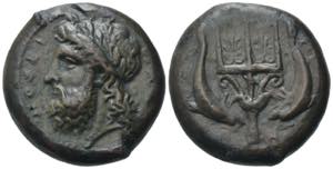 Sicily, Messana, 338-318 BC. Æ Litra (26mm, ... 