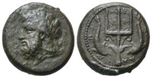 Sicily, Messana, 338-318 BC. Æ (16mm, ... 