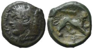 Sicily, Messana. 278-276 BC. Æ (20mm, ... 