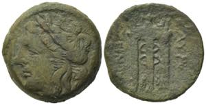 Sicily, Tauromenion, c. 207-200/190 BC. Æ ... 