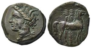 Carthage, c. 400-350 BC. Æ (16.5mm, 2.86g). ... 