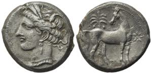 Carthage, c. 300 BC. AR Shekel (19mm, ... 