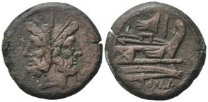 Rostrum tridens series, Rome, 206-195 BC. Æ ... 