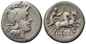 C. Thalna, Rome, 154 BC. AR Denarius ... 