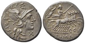 C. Curiatius Trigeminus, Rome, 142 BC. AR ... 