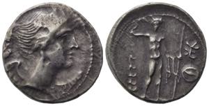 Bruttium, The Brettii, c. 216-214 BC. AR ... 