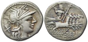 L. Trebanius, Rome, 135 BC. AR Denarius ... 